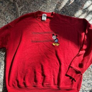 Disney Red Mickey Mouse Sweatshirt vintage